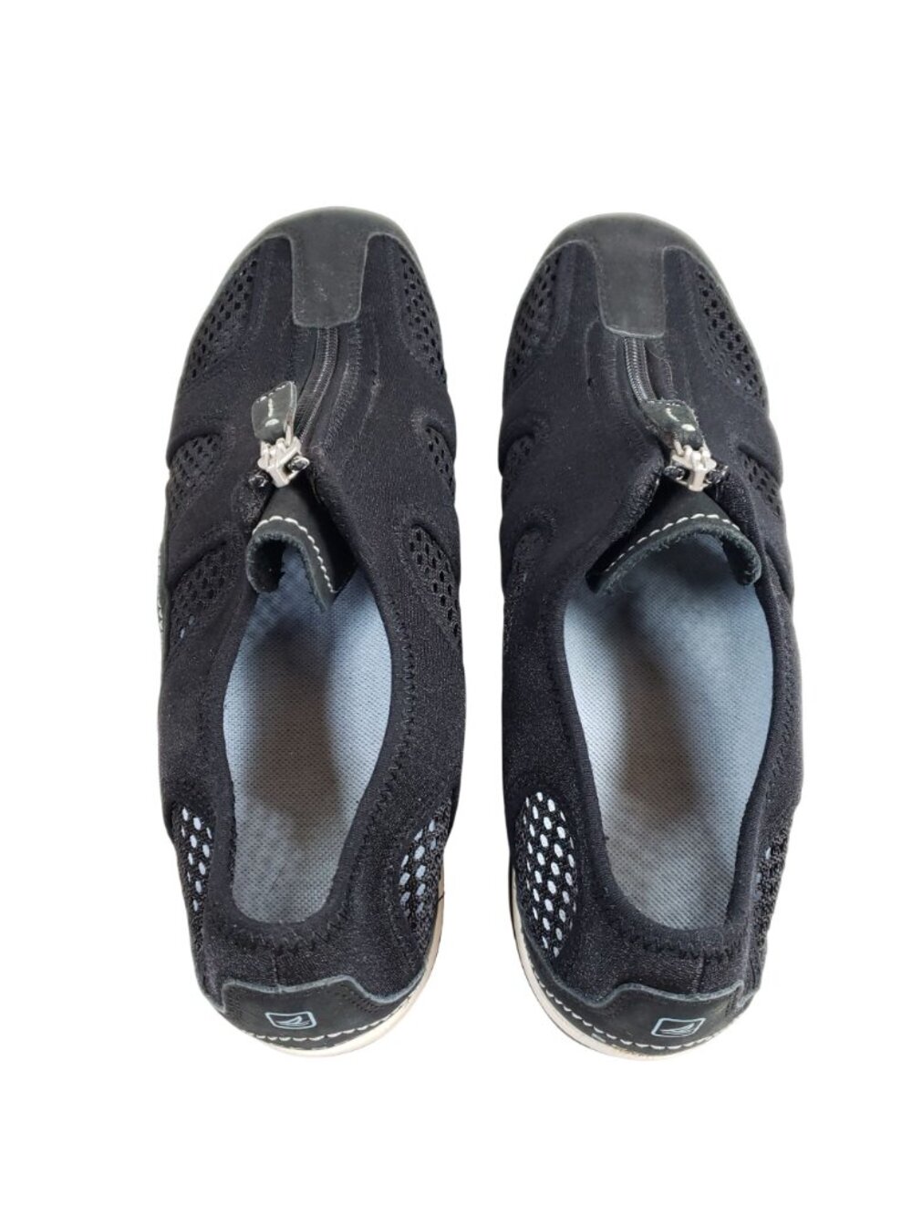 Sperry Top-Sider Womens Size 9 Black Mesh & Suede Zip Slip-On Sneakers - Picture 7 of 9